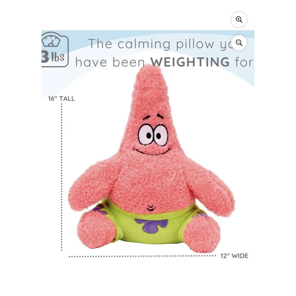 Patrick From SpongeBob Weighted Pillow Plush 3 Lbs Official Licesnsed